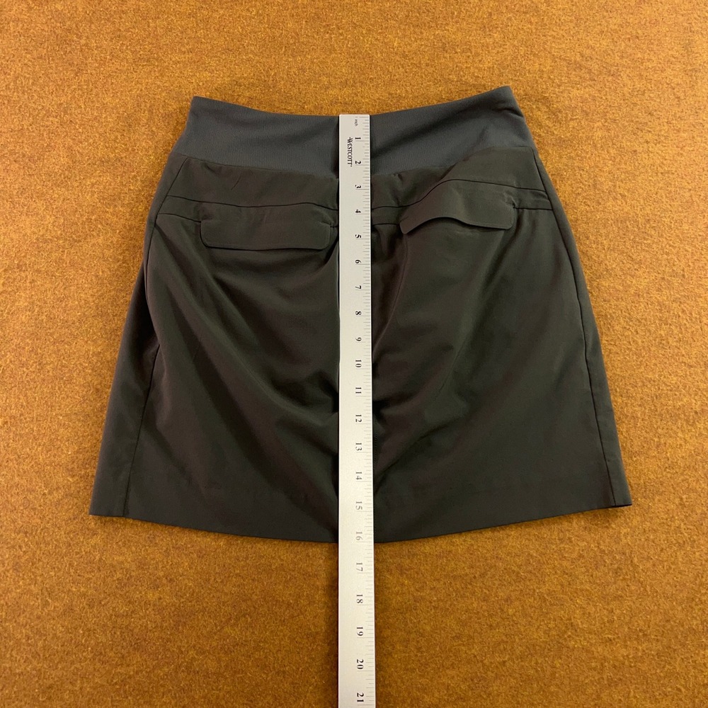 Athleta Womens Size 0 Gray Soho Skort Zipper Pockets Active Travel Skirt - Picture 11 of 13